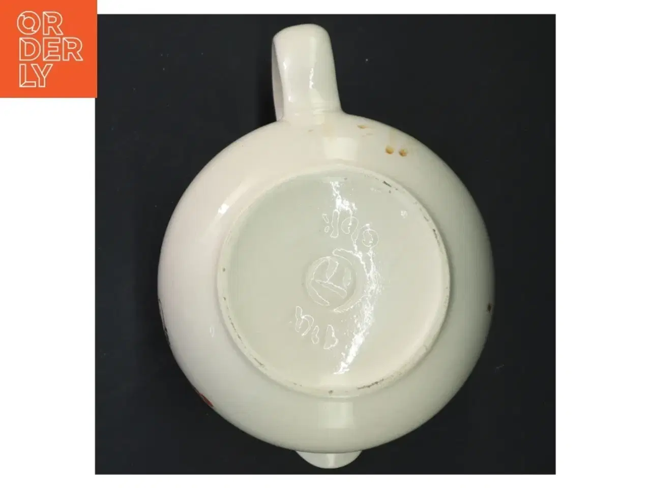 Billede 4 - Vintage flødekande med blomstermotiv (str. Ø 11x11 cm)