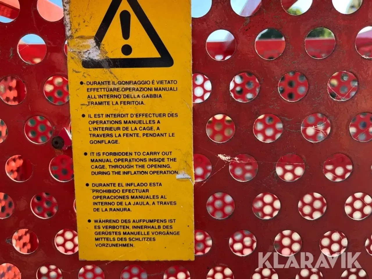 Billede 11 - Sikkerhedskurv til dæk oppumpning