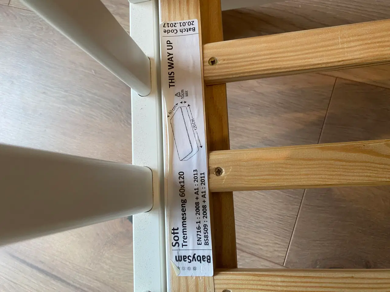 Billede 4 - BabySam Soft tremmeseng i hvid