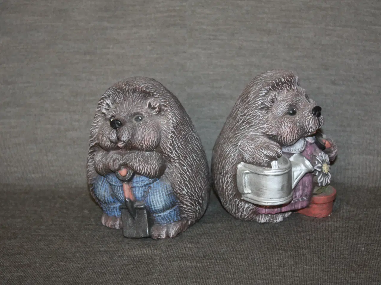 Billede 4 - Pindsvin figur i keramik Igelpapa und Igelmama