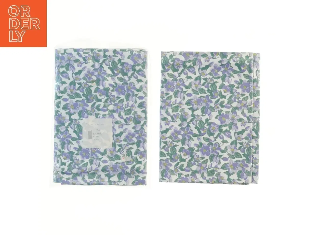 Billede 1 - Blomstret tekstil, 2 stykker (str. 2 styk, 140x230 cm)