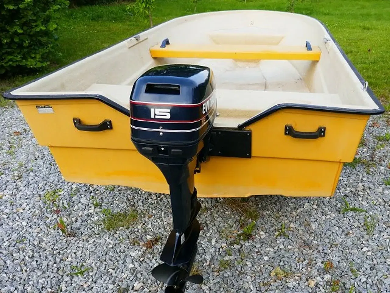 Billede 2 - Jante jolle med 15hk Evinrude og ophalervogn