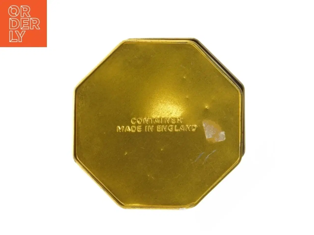 Billede 5 - Engelsk Vintage Ottekantet metal dåse med blomstermotiv (str. 12 x 7 cm)