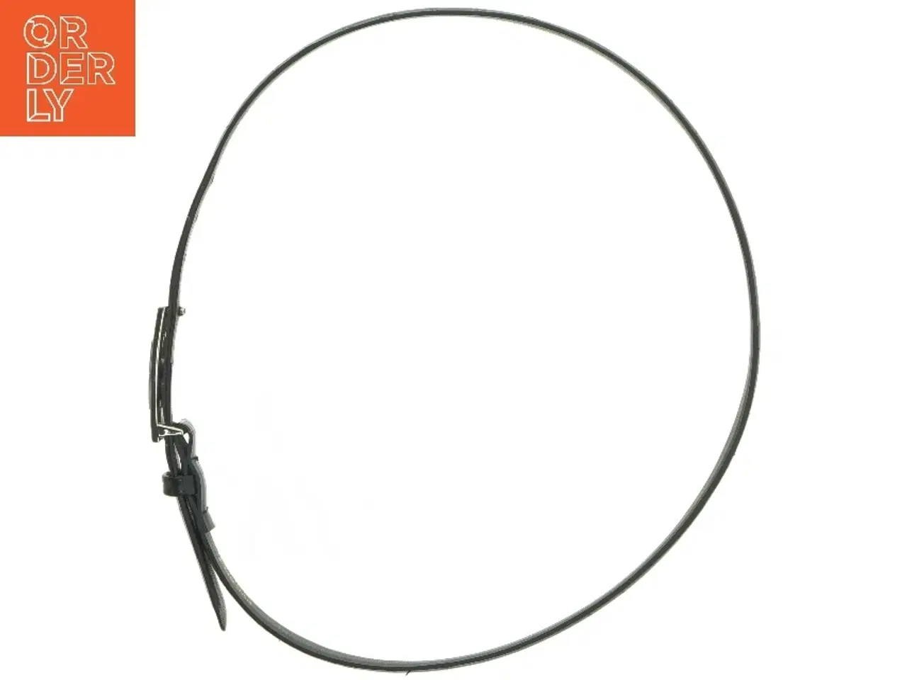 Billede 3 - Sort bælte med præget mønster (str. 110 cm)