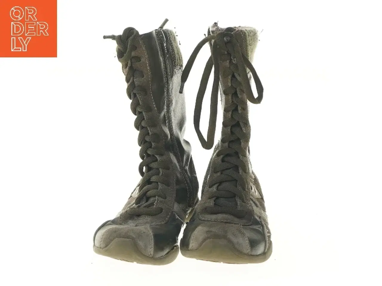 Billede 3 - Brune støvler til børn med snørebånd (str. fod 21,5 cm)