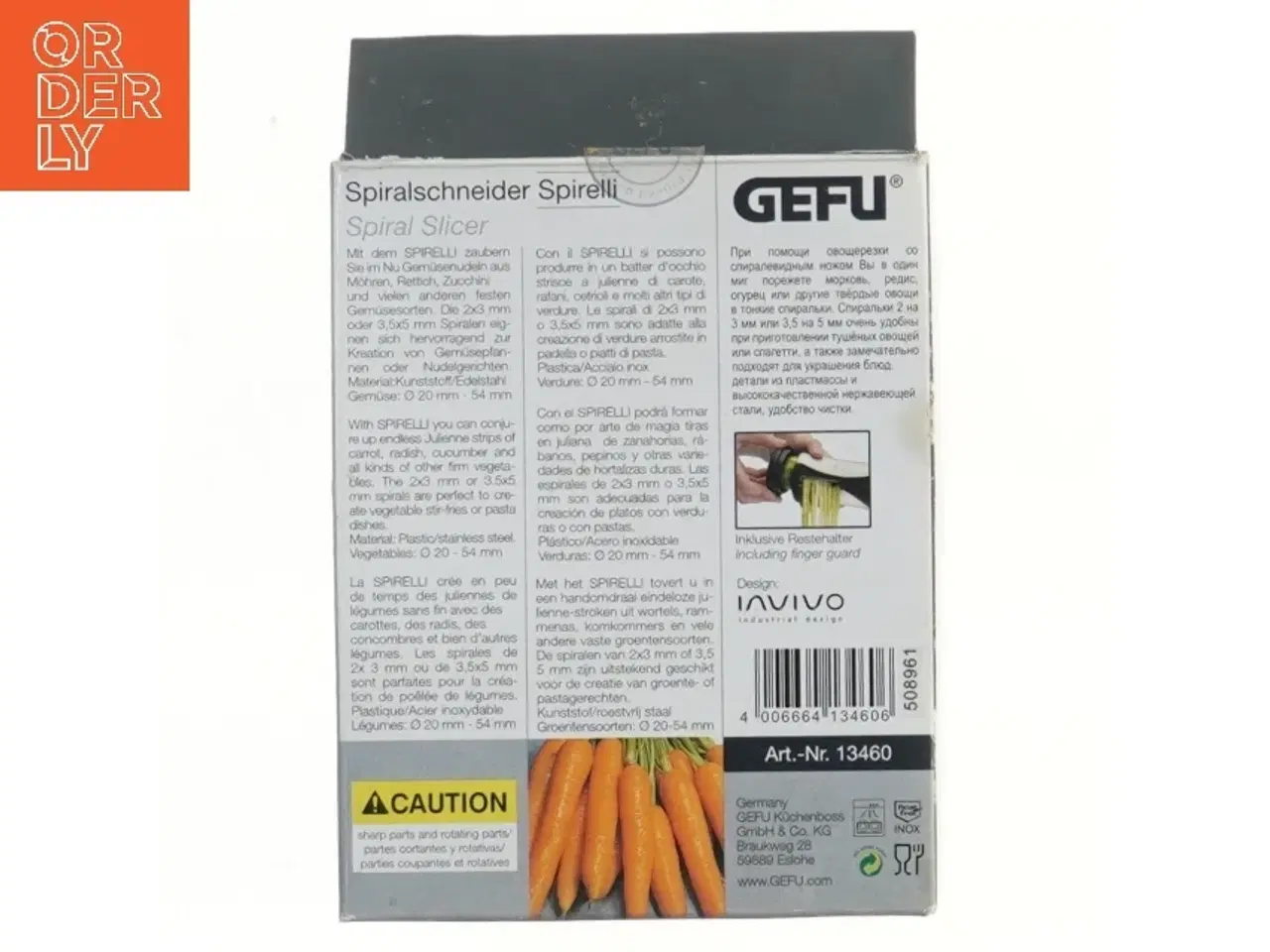 Billede 2 - Gefu spiralskærer Spirelli fra Gefu (str. 13,5 cm)