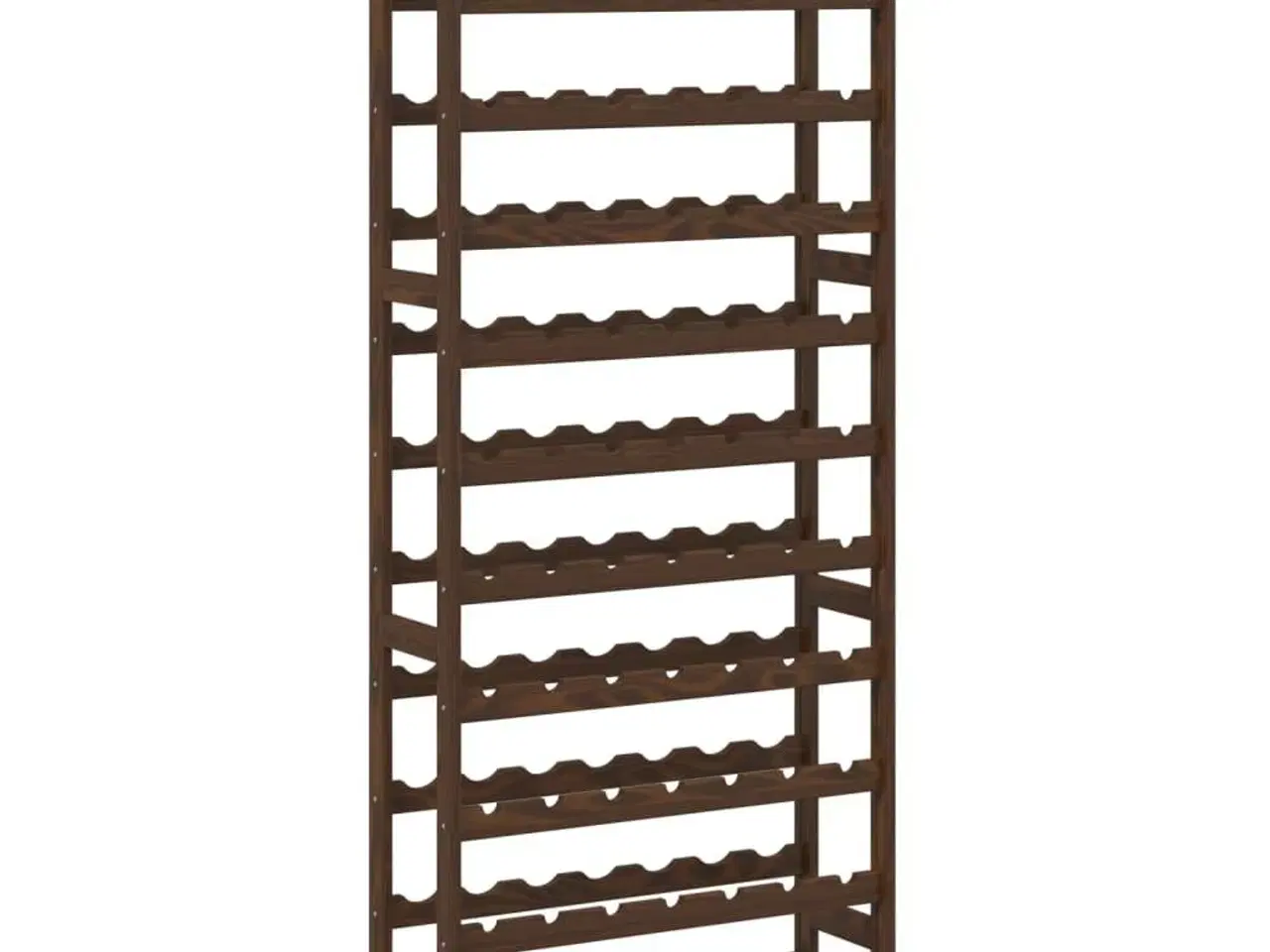 Billede 2 - Vinreol til 77 flasker massivt fyrretræ brun