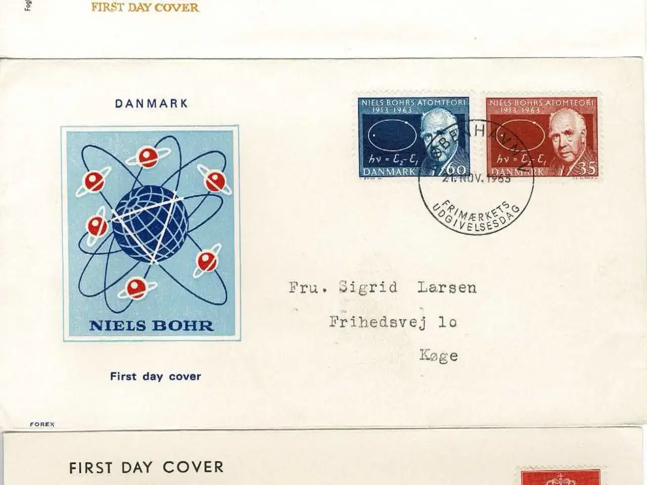 Billede 1 - Danmark 1960-65, 3 Førstedagskuverter.