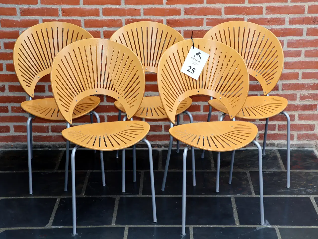 Billede 1 -  5 Stk Nanna Ditzel Trinidad stole Bøg, fremstår m
