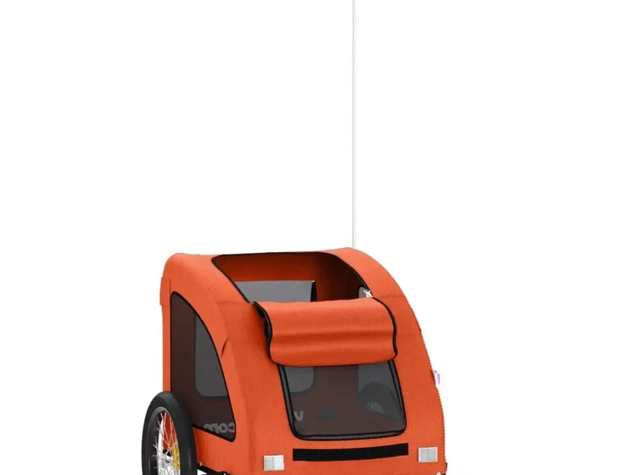 Billede 3 - Cykeltrailer til kæledyr oxfordstof og jern orange