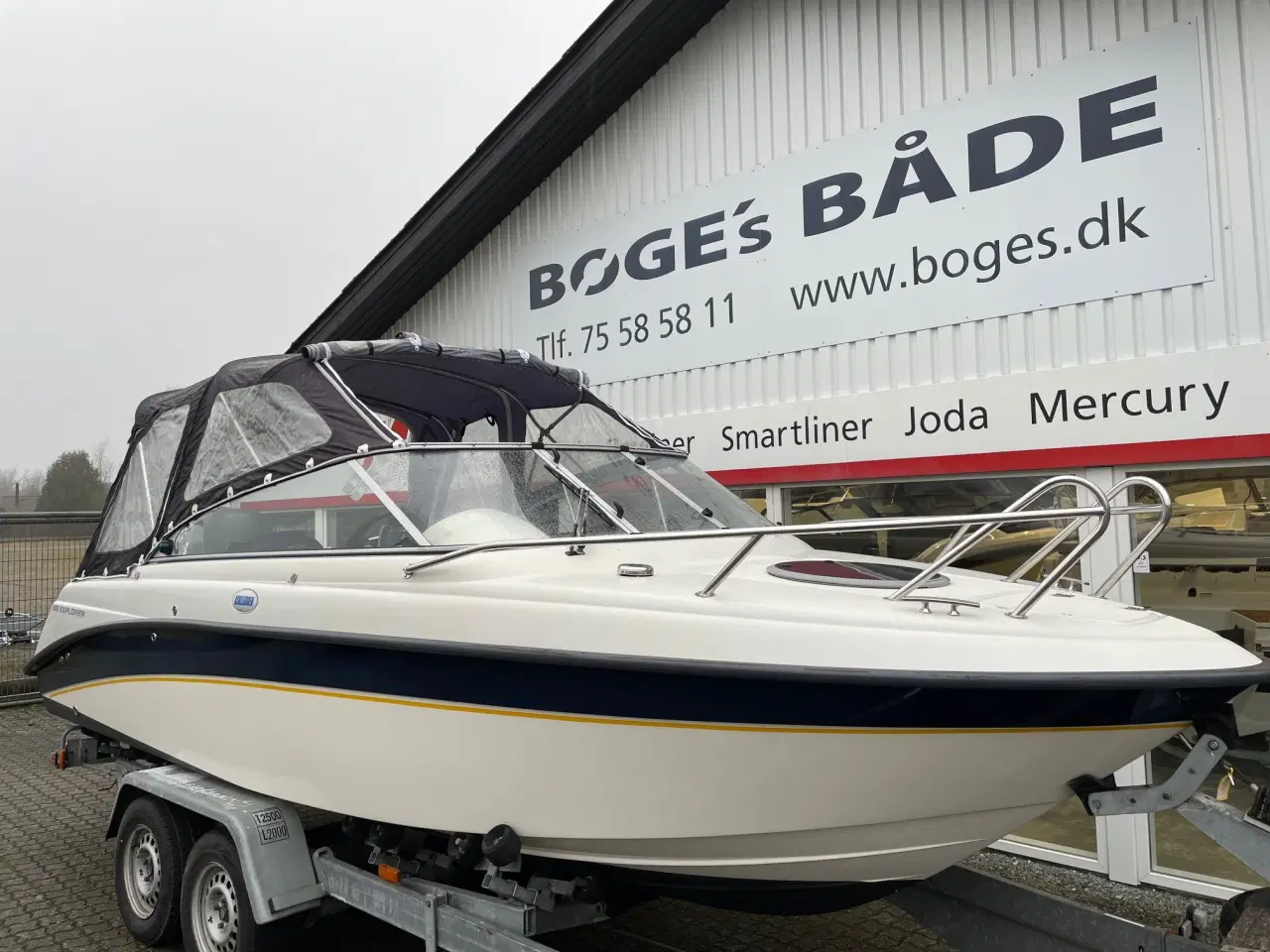 Billede 3 - 605 Explorer med 150 hk Mercury Verado og 2500 kg bådtrailer- RESEVERET MB TIL 3/2