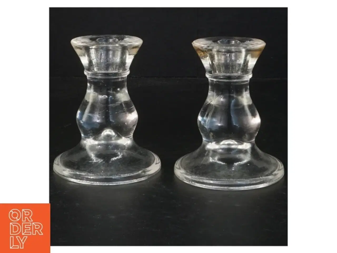 Billede 1 - Glas lysestager (str. 10 cm)