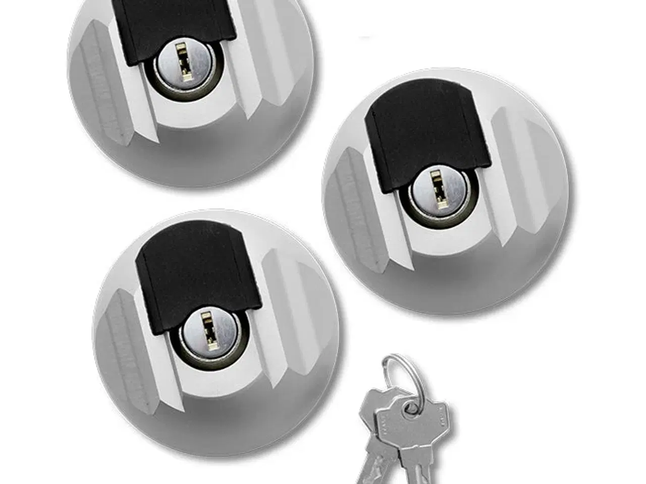 Billede 1 - Disec75 varevognslås - Nøgle åbning - Sølv - 3 Stk.