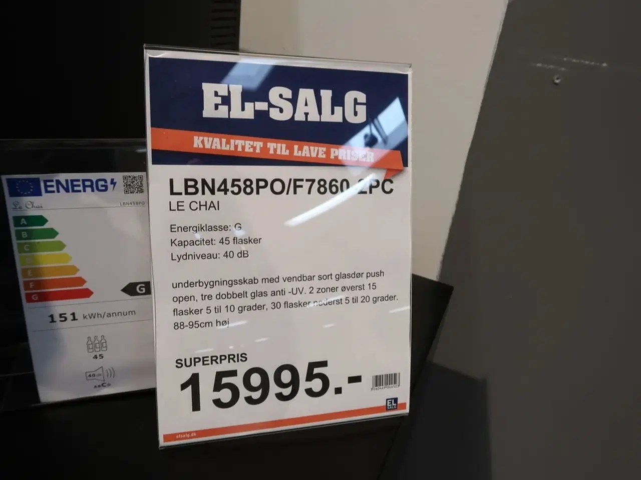 Billede 6 - Vinkøleskab LE CHAI LBN458PO/F7860-2PC