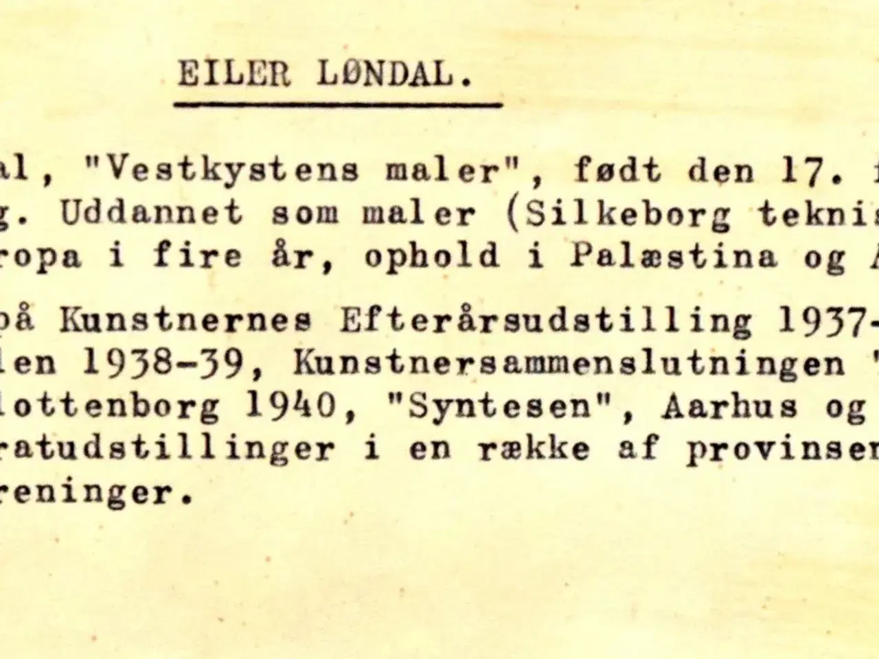 Billede 3 - Maleri af Eiler Løndal (1887-1971)