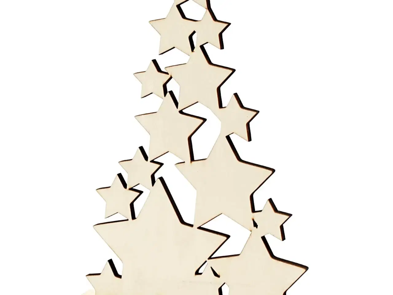 Billede 1 - Elegant Fritstående Juletræ med Stjerner, 29,8 cm