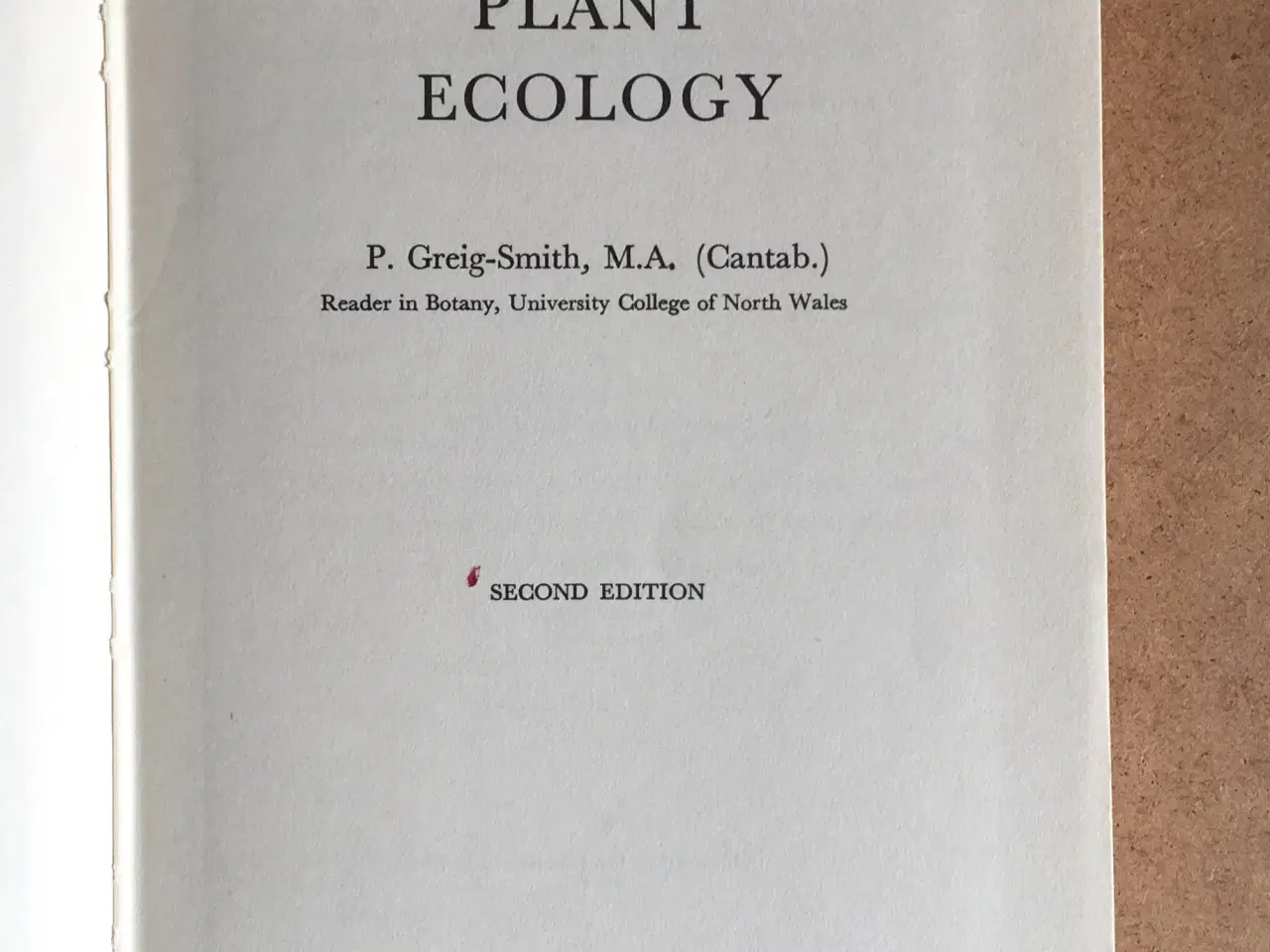 Billede 2 - P. Grieg-Smith: Quantitative Plant Ecology