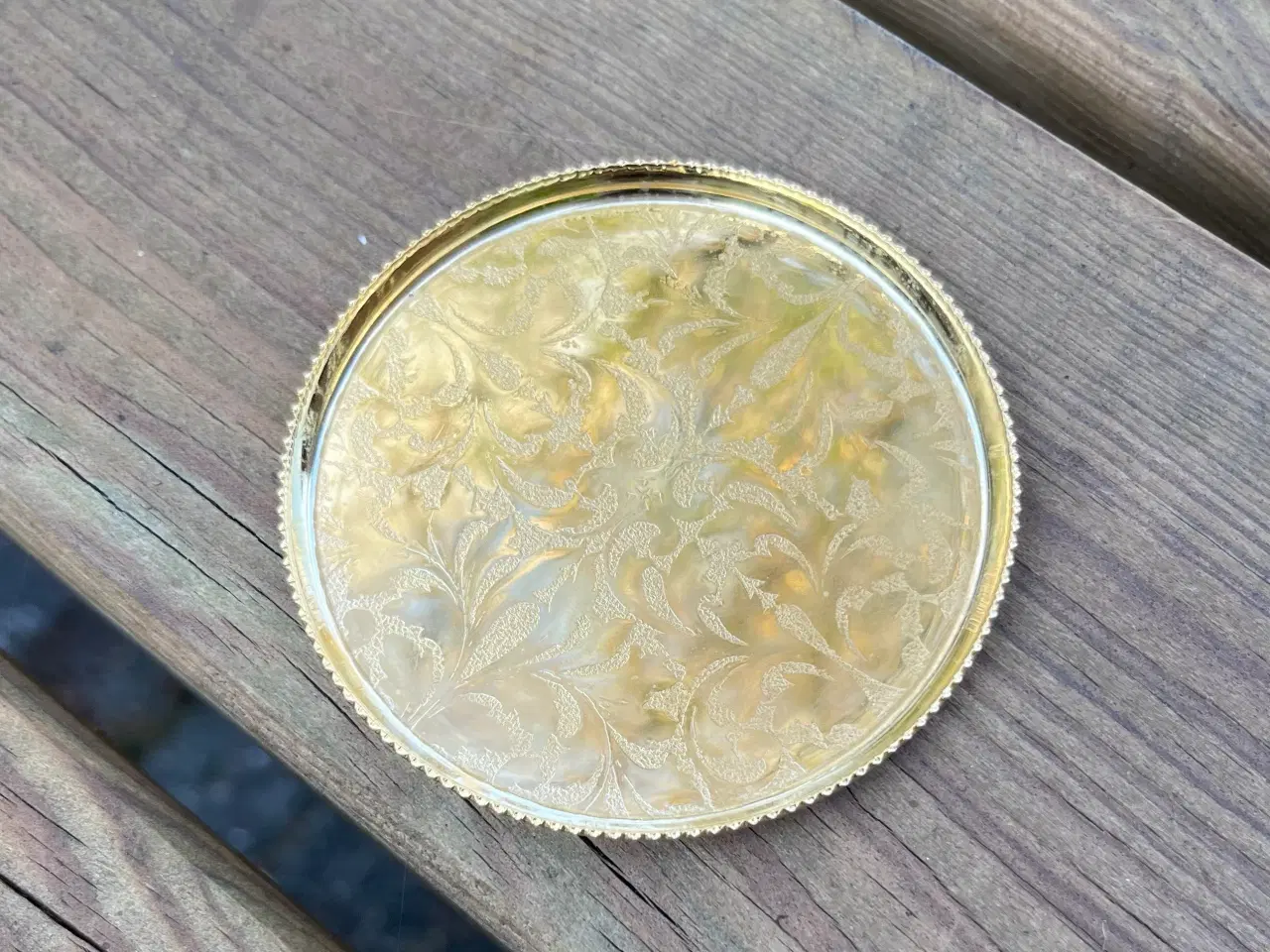 Billede 3 - Smuk Scandia Gold serveringsbakke med tilhørende 4