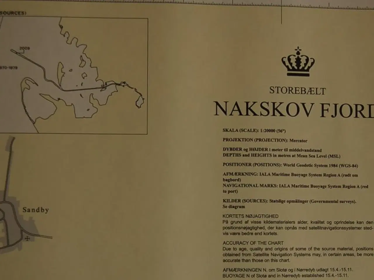 Billede 2 - Dansk Søkort 144 Nakskov Fjord