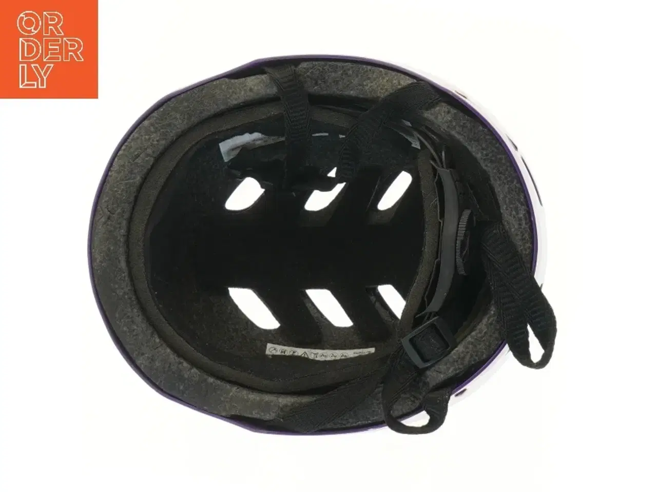 Billede 4 - Børnecykelhjelm i lilla med stjernemotiv (str. størrelse 52-55, ø 21 cm)