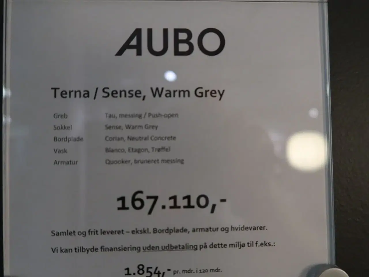 Billede 35 - Køkken AUBO Terna/Sense, Warm Grey uden armatur og uden hårdehvidevarer