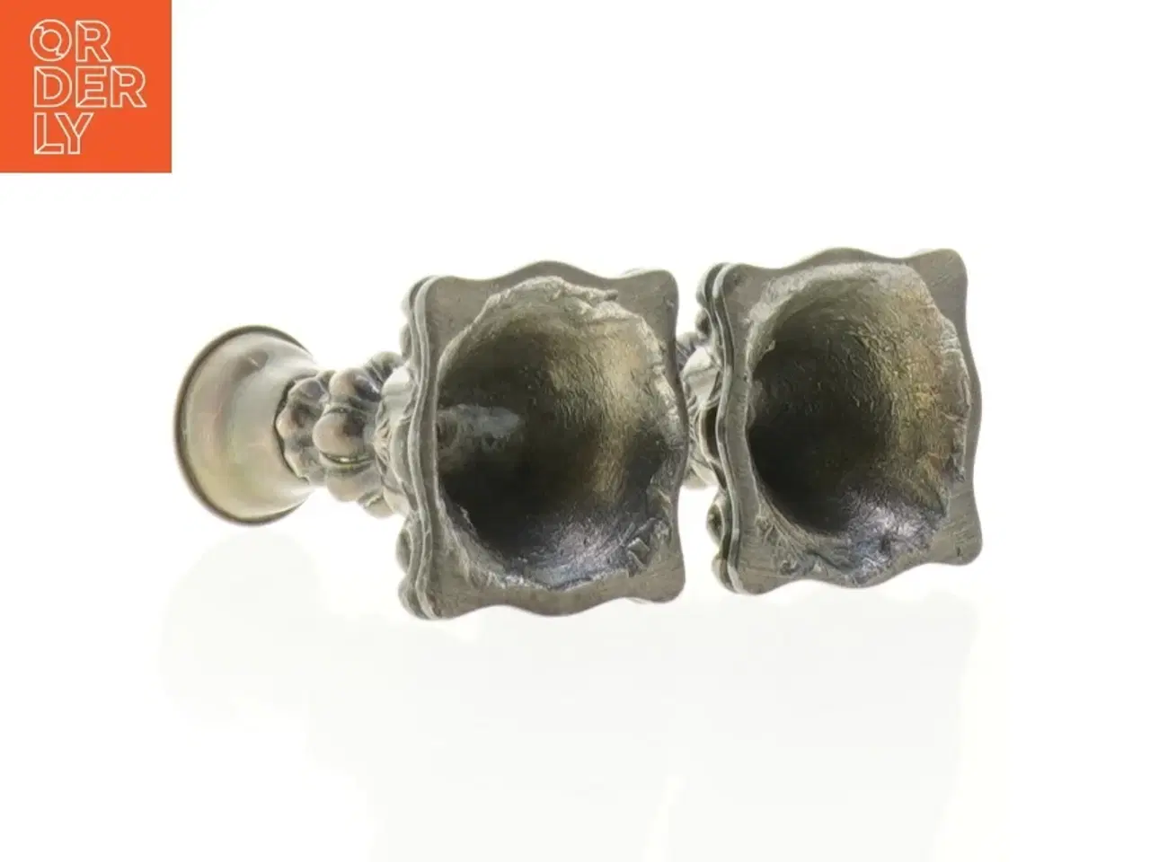 Billede 3 - Vintage lysestager i metal (str. 8,5 x 6 x 6 cm)