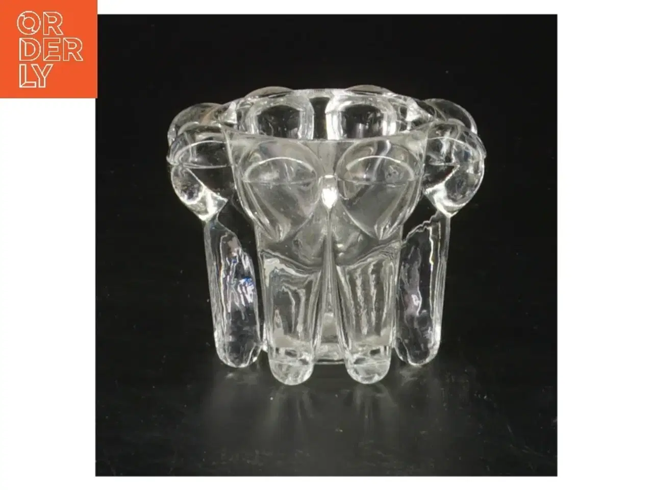 Billede 1 - Dekorativ lysestage i glas (str. Ø 7,5 cm)