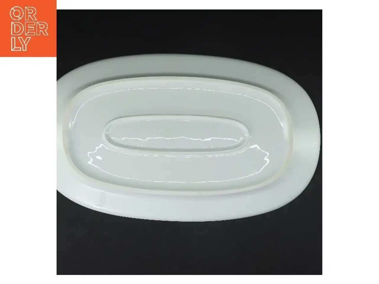 Billede 2 - Hvidt serveringsfad (str. 39,5x23,5 cm)