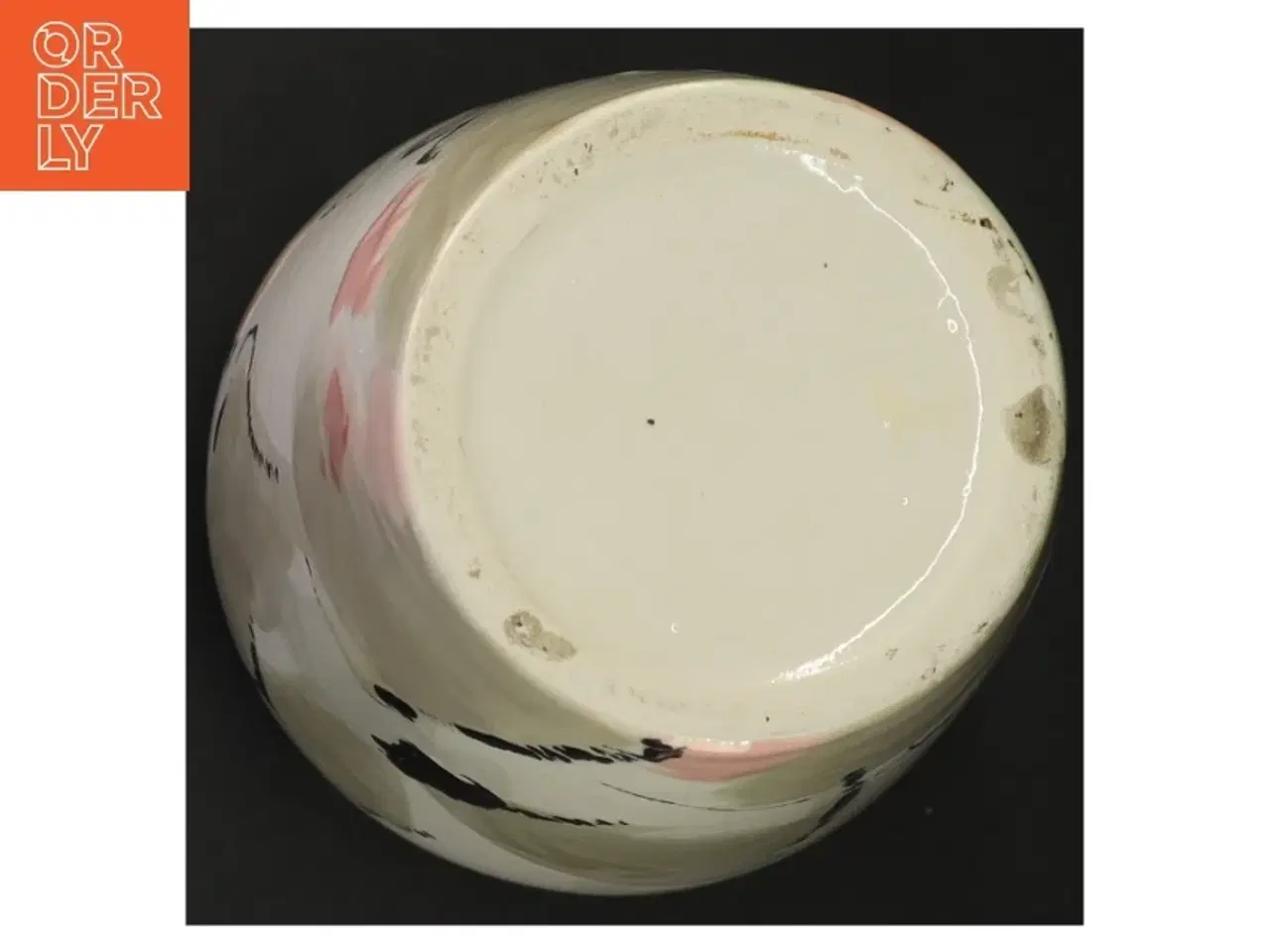 Billede 3 - Håndmalet Keramikvase med abstrakt dyremønster (str. 23 x 15 cm)