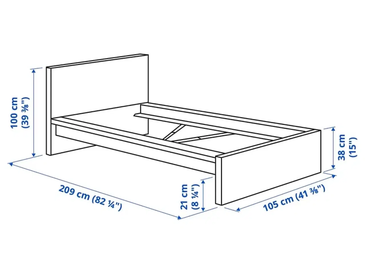 Billede 3 - Ikea, Malm, enkeltseng
