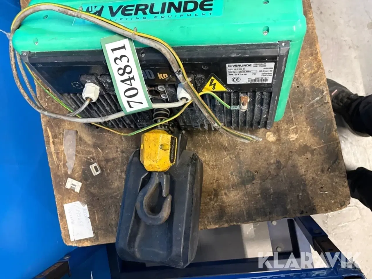 Billede 4 - Kædetalje Verlinde VL101008 B1 elektrisk 1000 kg