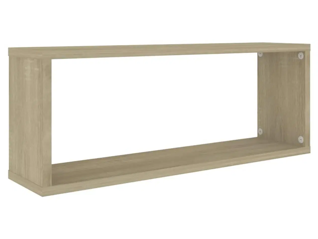 Billede 4 - Væghylder 2stk. 60x15x23cm kubeformet konstrueret træ sonoma-eg