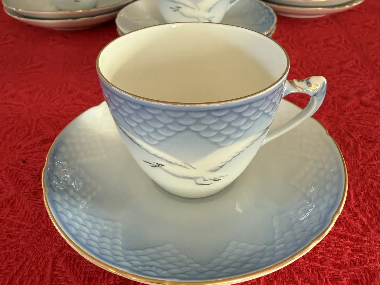 Billede 3 - Mågestel Mokka/Espresso kopper med guldkant, B&G