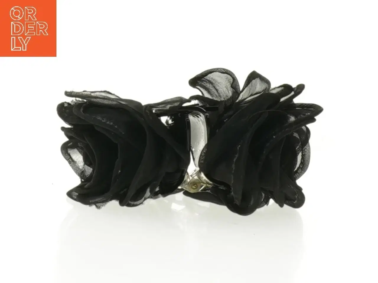 Billede 3 - Sort hårklemme med blomst