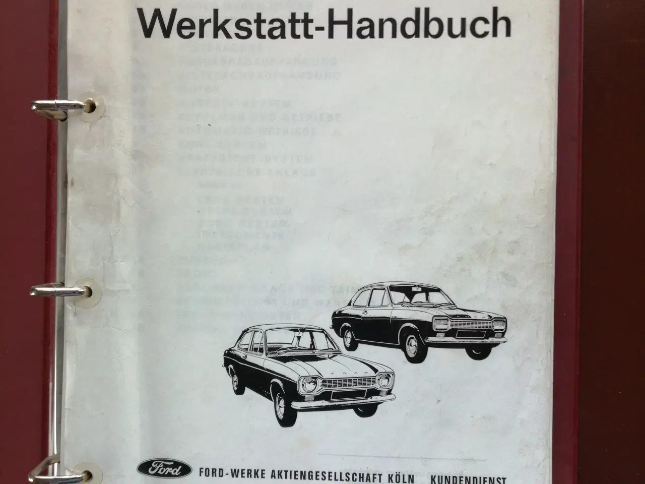 Billede 2 - FORD ESCORT MK 1 ORIGINAL VÆRKSTEDSMANUAL