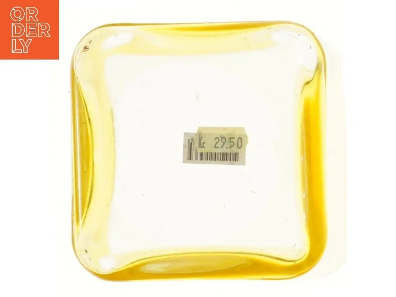 Billede 3 - Gul glasvase (str. 12x12x12 cm)