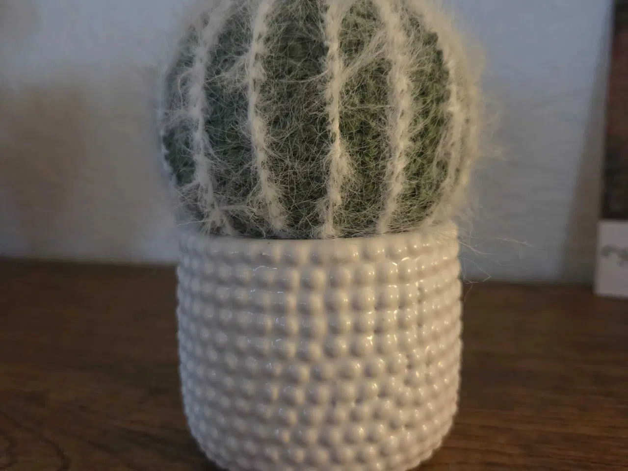 Billede 1 - Hæklet kaktus med potte