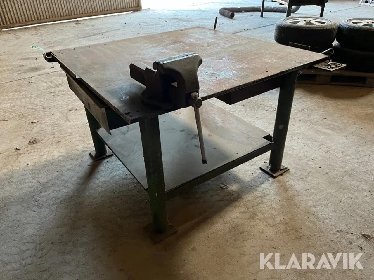 Billede 4 - Svejsebord med skruestik