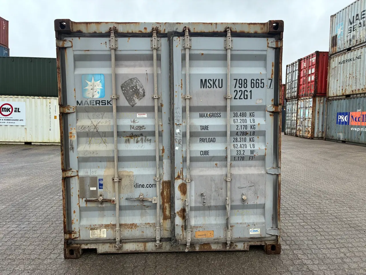 Billede 1 - 20 fods Container- ID: MSKU 798665-7
