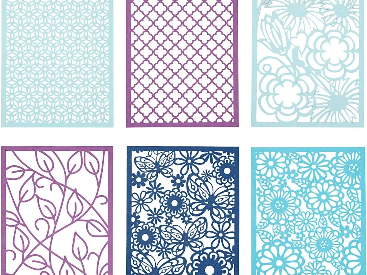 Billede 1 - Blondekarton A6, 24 stk. i 4 farver, 200 g