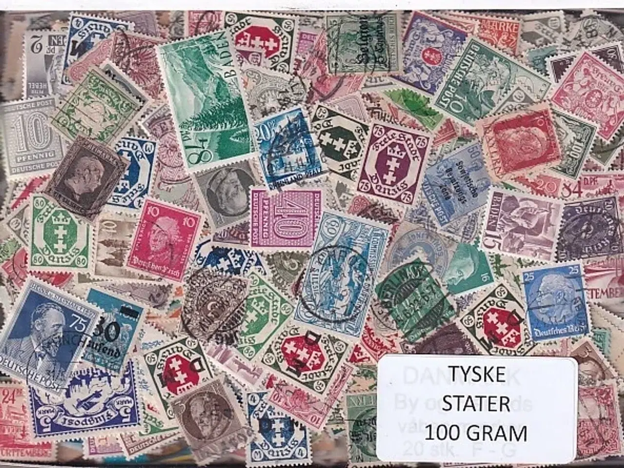 Billede 1 - Tyske Stater - 100g. Afvaskede
