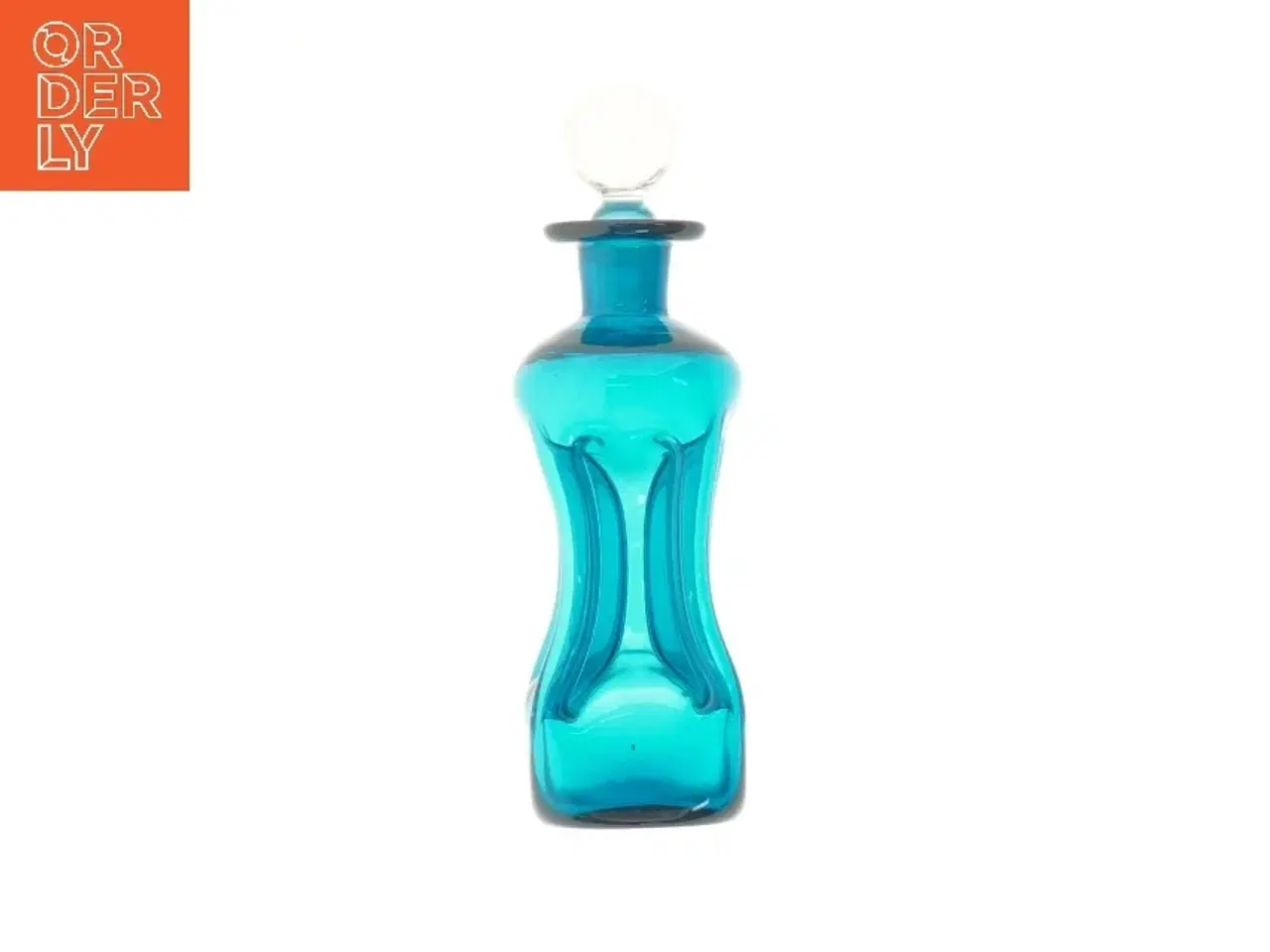 Billede 5 - Blåt glas karaffel sæt med to glas (str. 6 cm og 17 cm)
