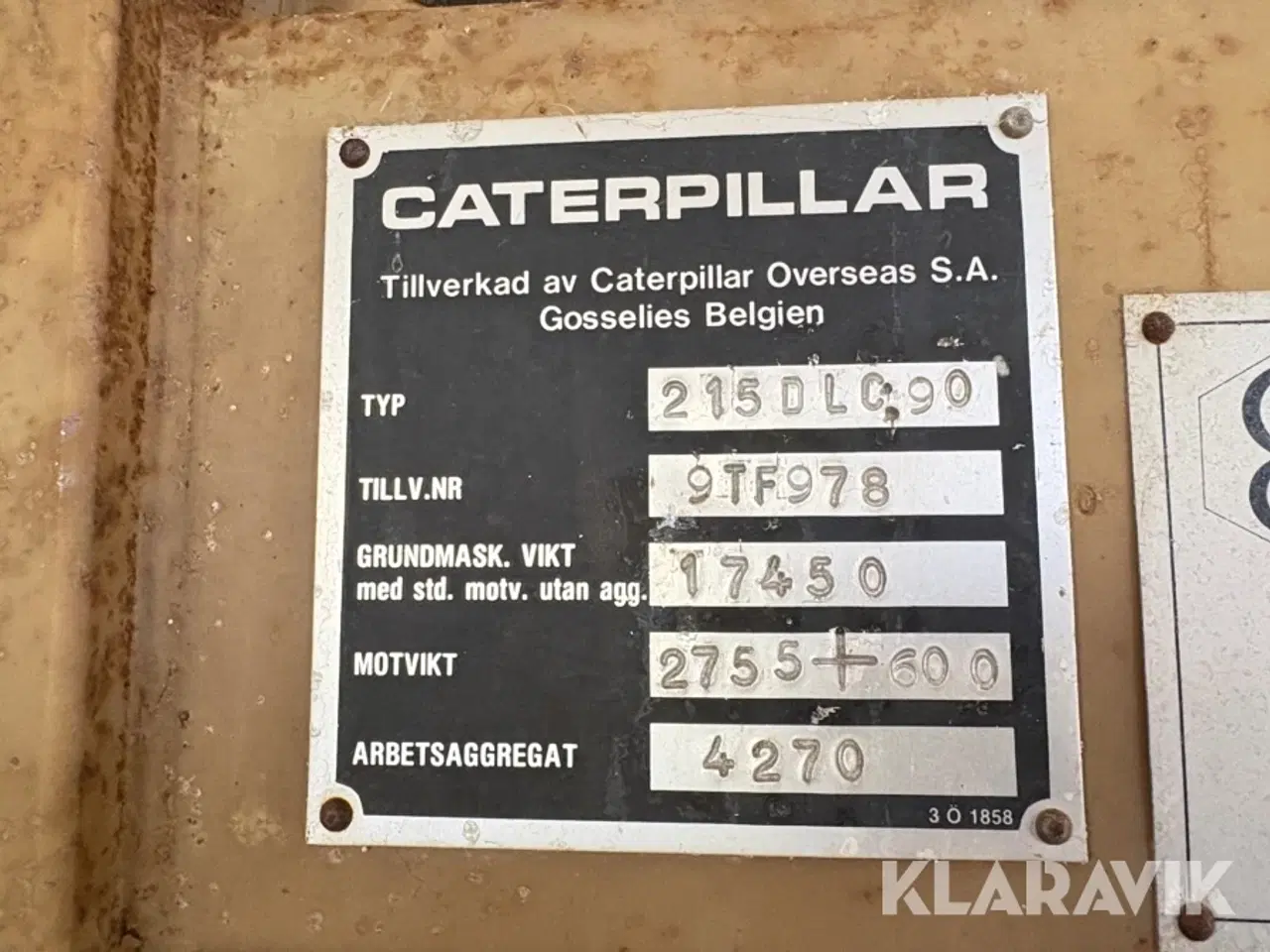 Billede 7 - Gravemaskine 20 Tons Caterpillar 215D LC