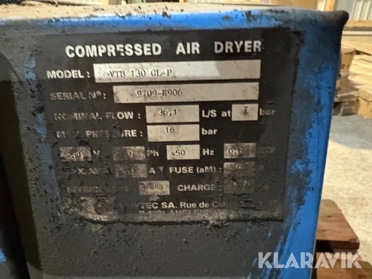 Billede 10 - Lufttørre til kompressor Granzow VTB 130 GL-P