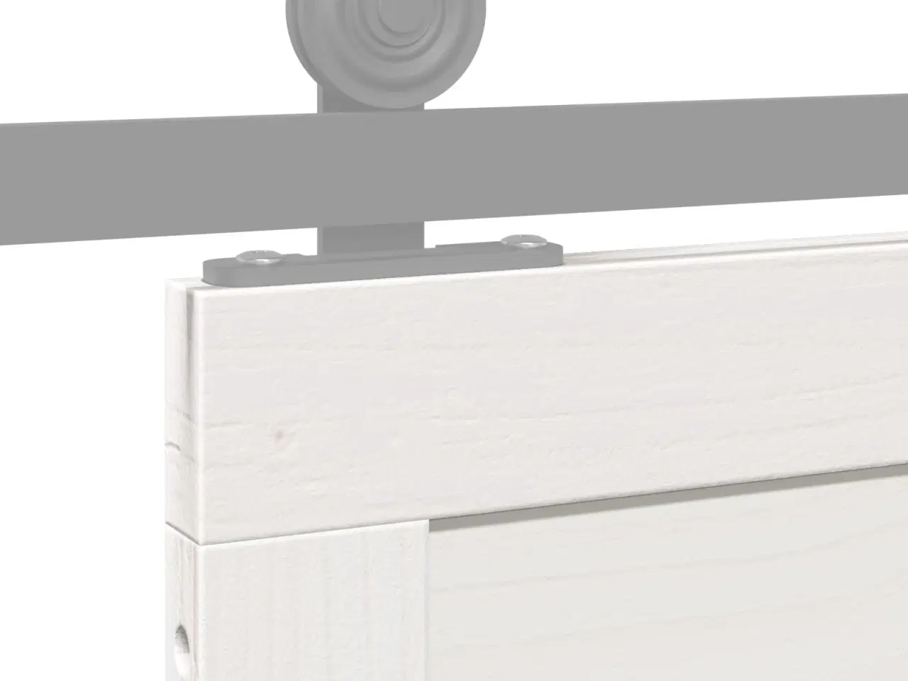 Billede 8 - Ladeport Hvid 90 x 208 cm Massivt fyrretræ