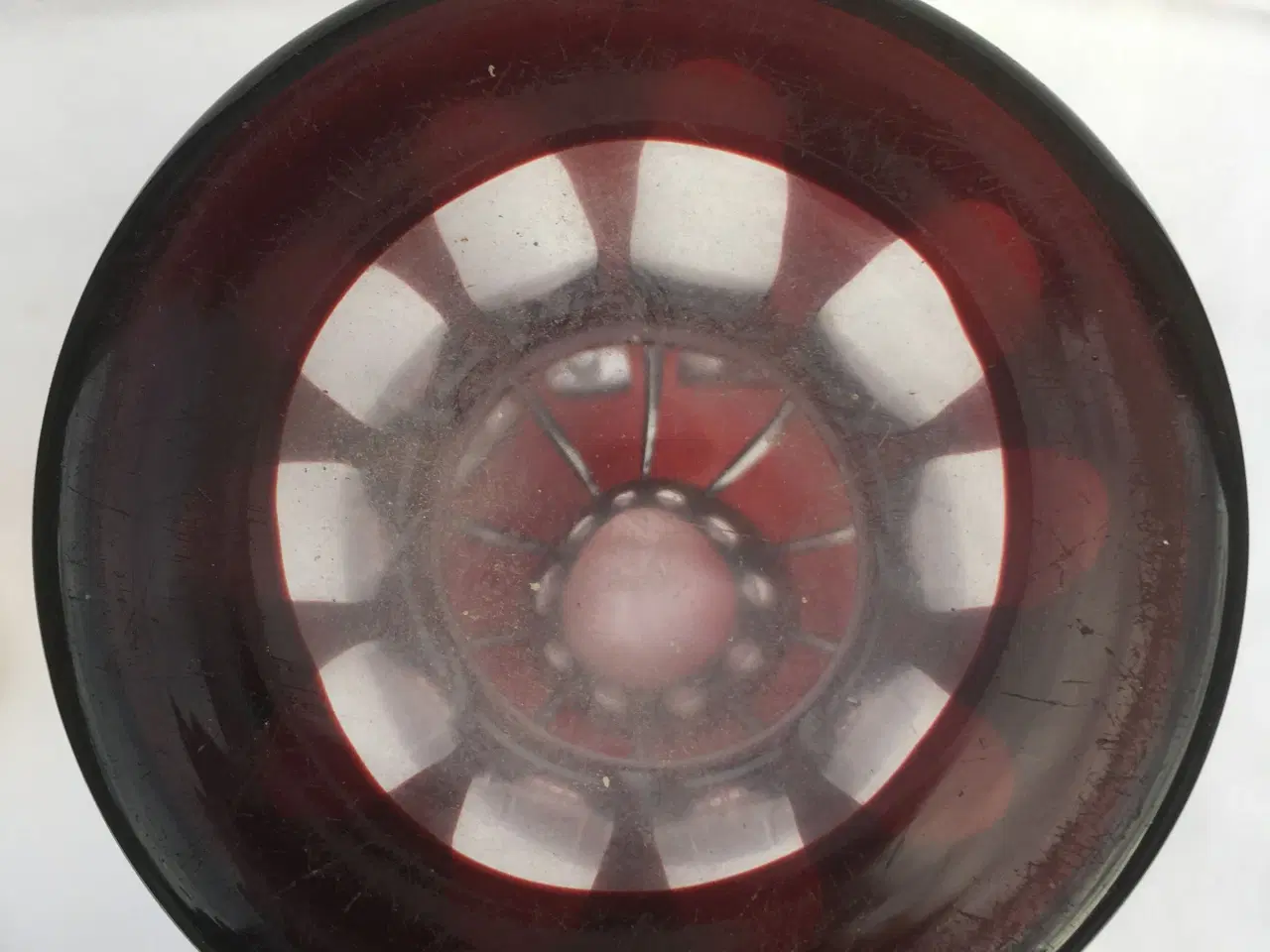 Billede 5 - Rød krystal glas vase