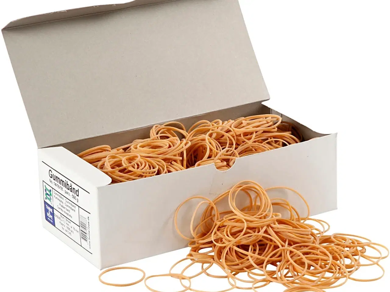 Billede 1 - Gummibånd, diam. 5-8 cm, tykkelse 1 mm, ca. 1600 stk., 500 g/ 1 pk.