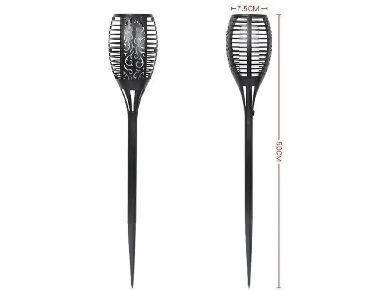 Billede 2 - 8 stk. LED havelygte med flammende lys