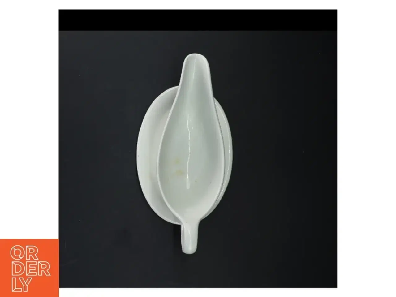 Billede 2 - Porcelæn sovseskål med underkop (str. 23 cm)