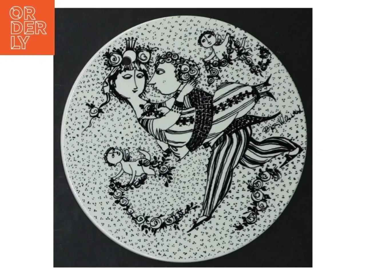 Billede 5 - Bjørn Wiinblad porcelænstallerkener fra Nymlle (str. Ø. 15 cm. 4 styk)